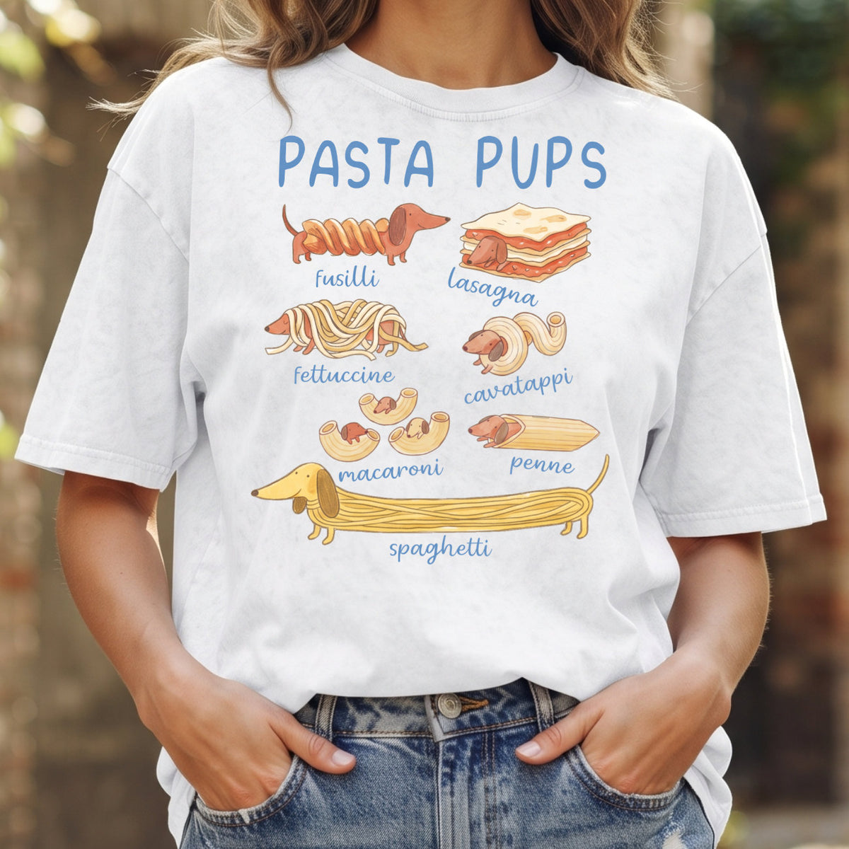 Pasta Pups Shirt – Funny Dachshund T-Shirt (PB092226-4)