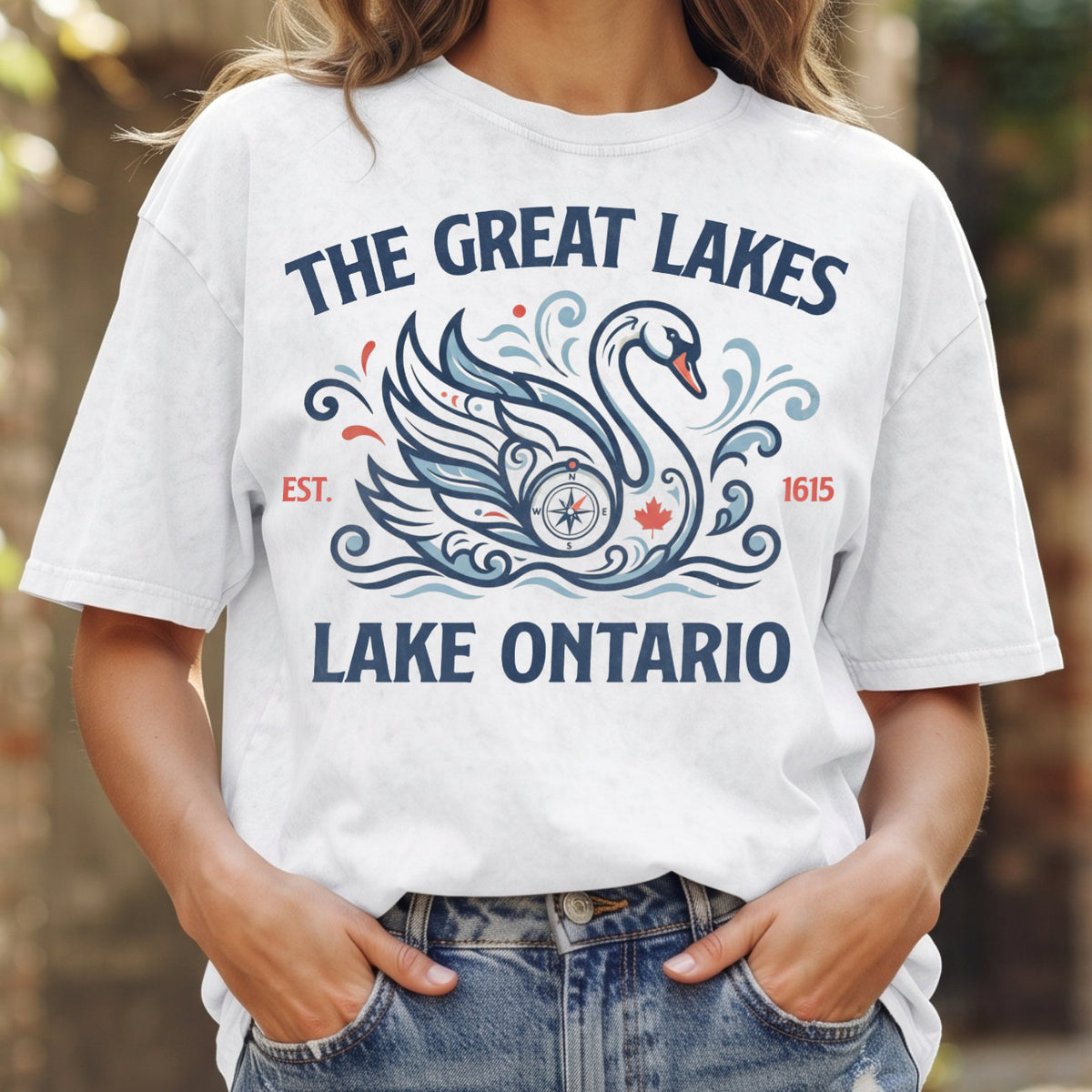 Lake Ontario Unisex Cotton T-shirt- Lake Of Shining of Waters Tee PB100926-7