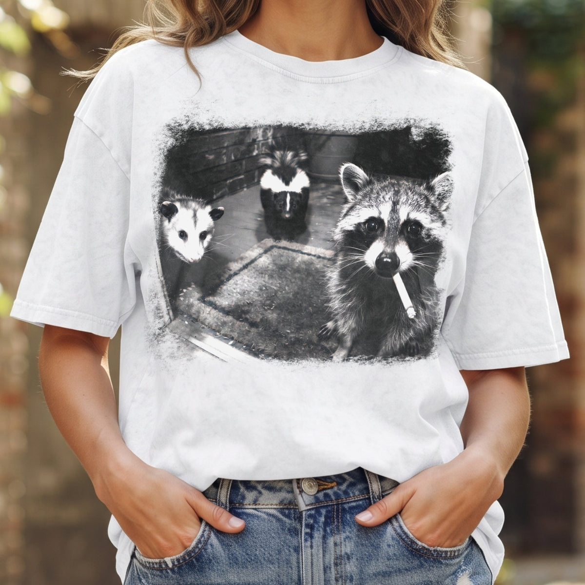 Trash Panda Night Crew Shirt, Funny Raccoon Opossum Skunk Tee