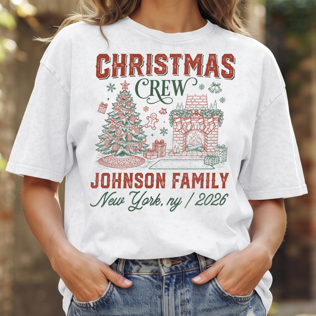 Christmas Crew Johnson Family Matching Christmas T-Shirt, Top