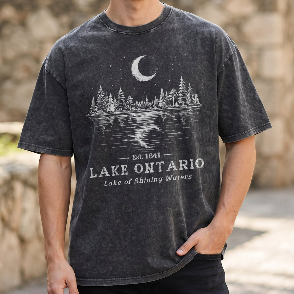 Lake Ontario Unisex Cotton T-shirt- Lake Of Shining of Waters Tee PB100926-2