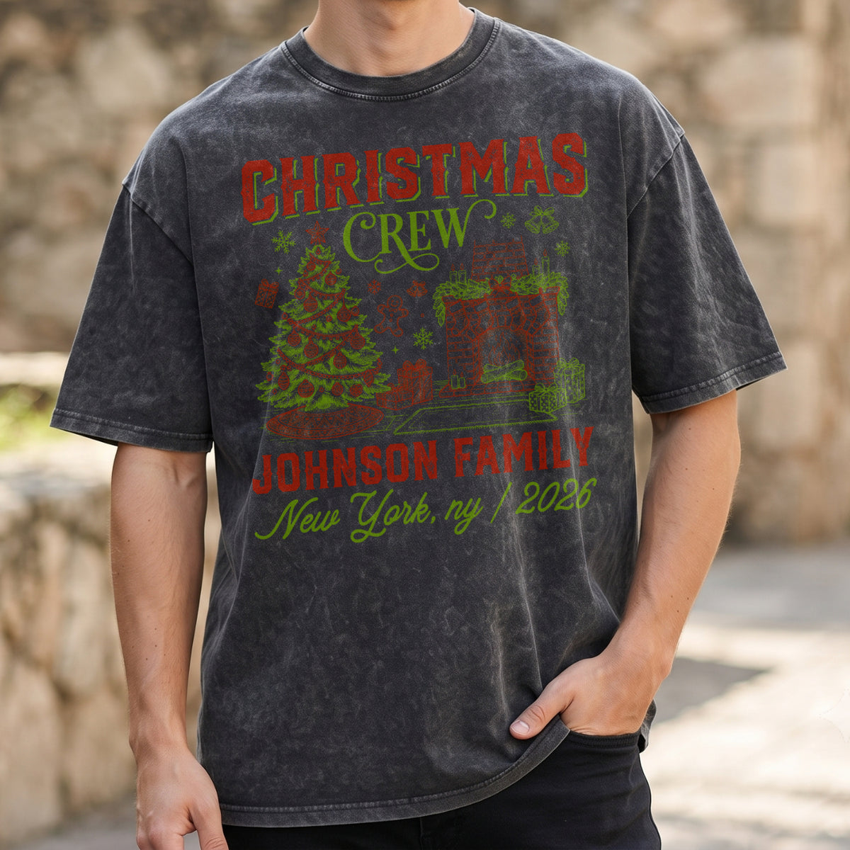 Christmas Crew Johnson Family Matching Christmas T-Shirt, Top