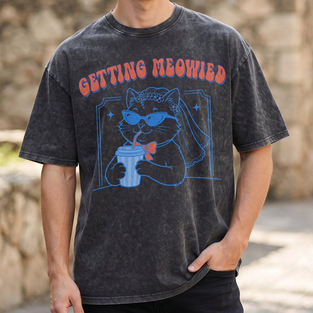 Getting Meowied Shirt, Funny Cat Bride Tee