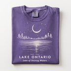 Lake Ontario Unisex Cotton T-shirt- Lake Of Shining of Waters Tee