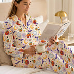 Cute Halloween Cotton Jersey Pajama Set | Long Sleeve Spooky PJs