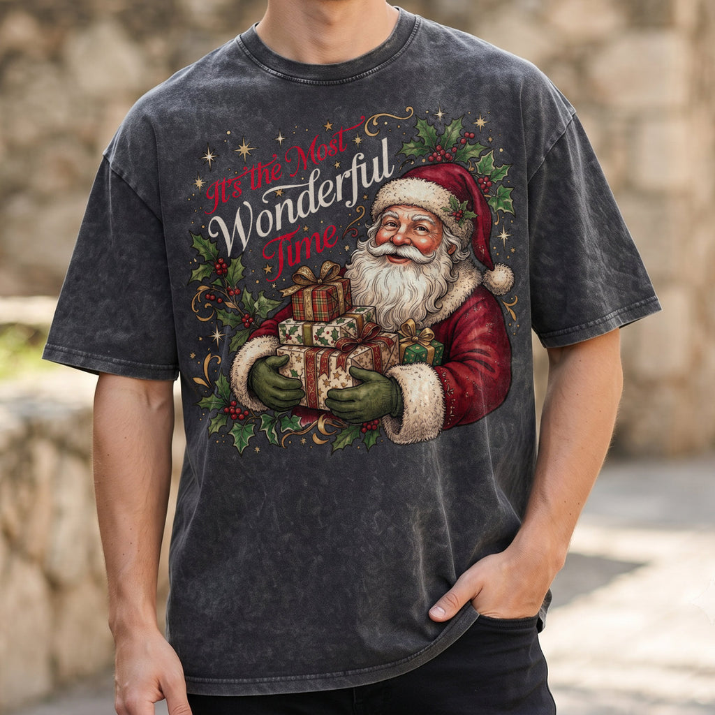Its The Most Wonderful Time Santa Christmas T-Shirt, Holiday Top