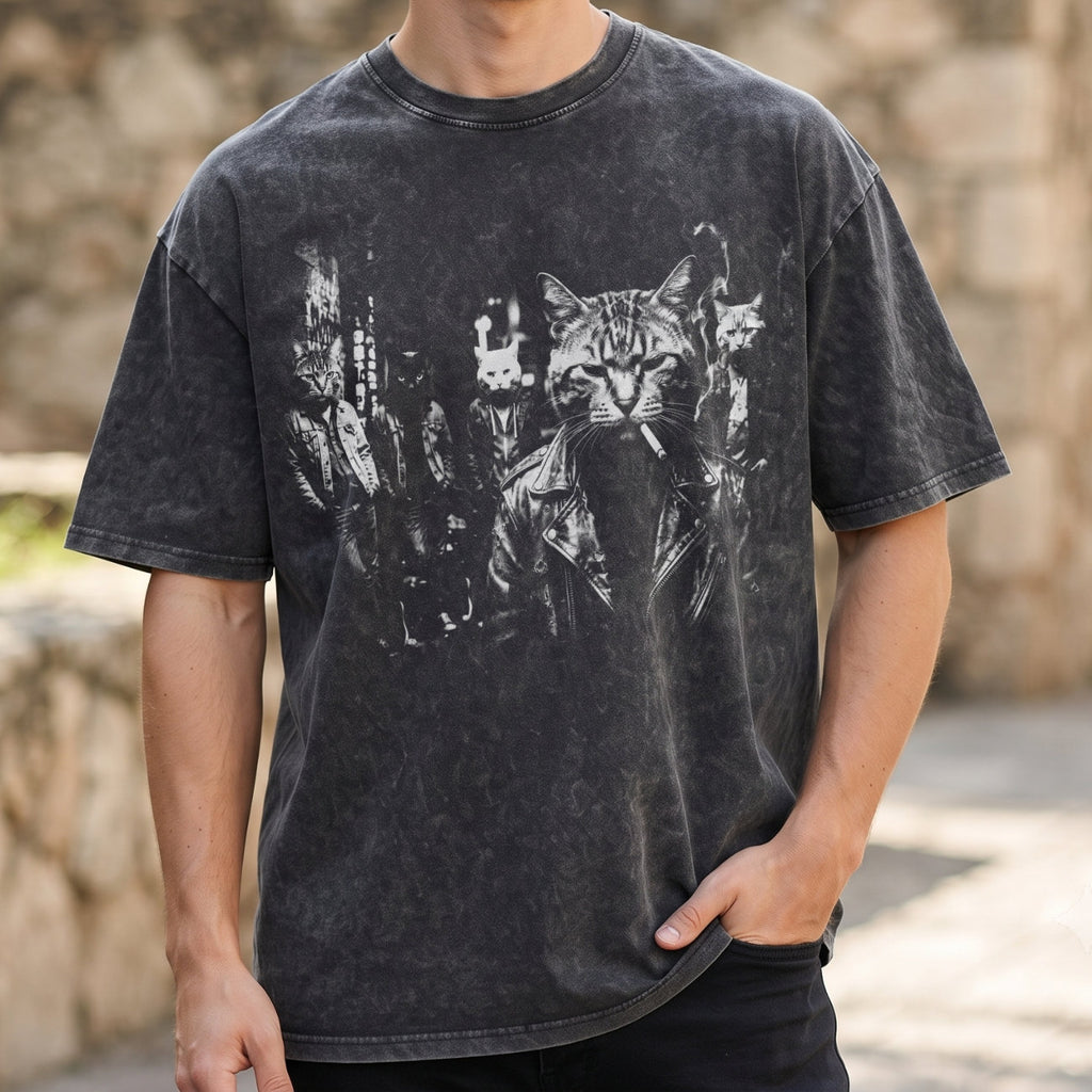 Funny Gangster Cat Shirt, Meme Cats Graphic Tee