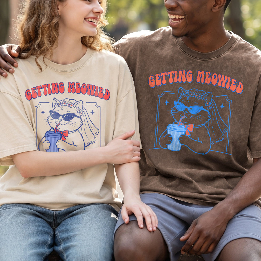 Getting Meowied Shirt, Funny Cat Bride Tee