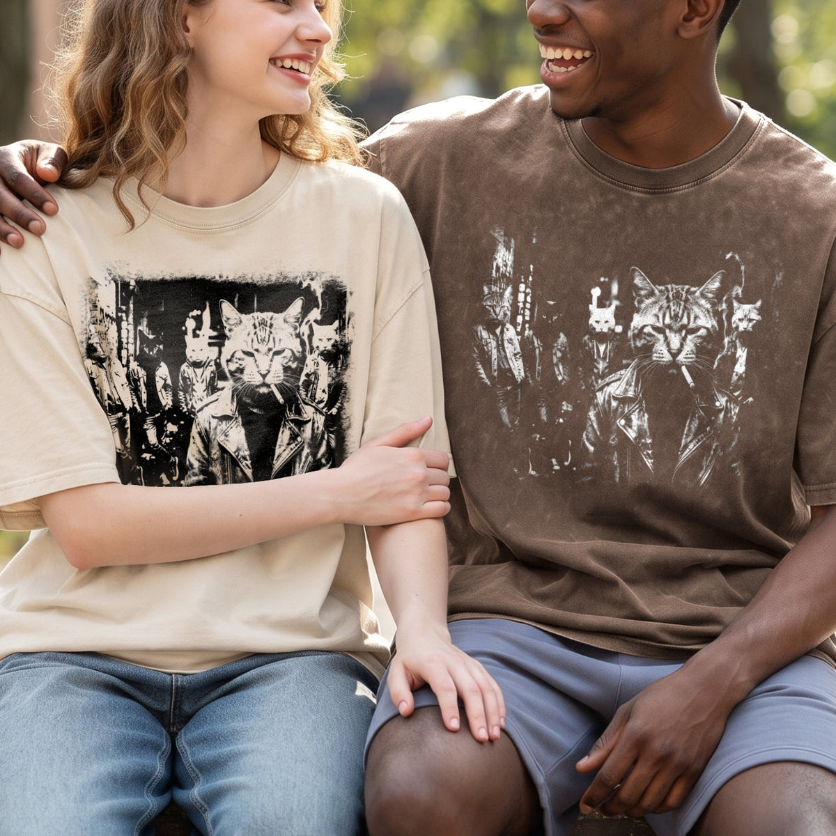 Funny Gangster Cat Shirt, Meme Cats Graphic Tee