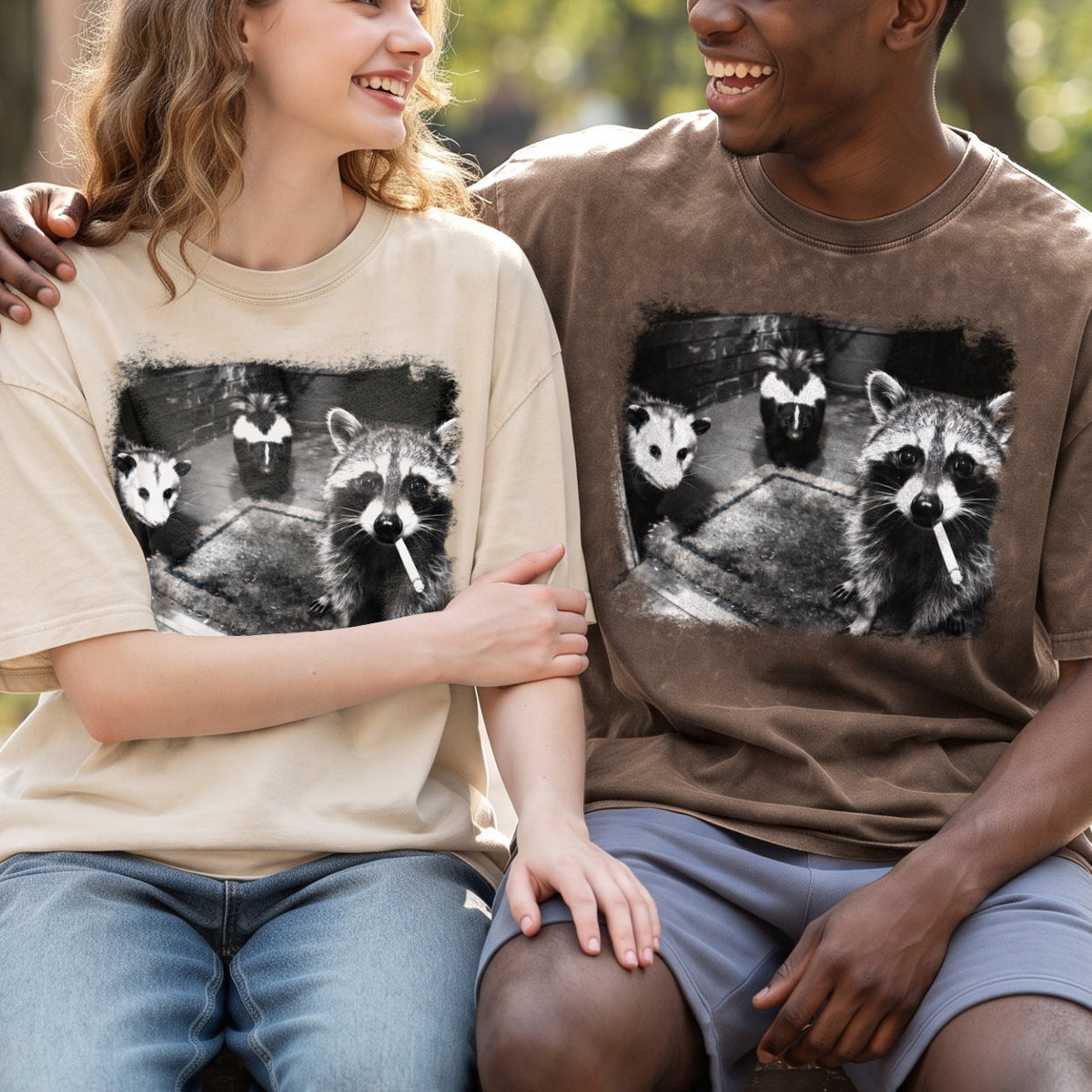 Trash Panda Night Crew Shirt, Funny Raccoon Opossum Skunk Tee