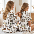 Outlander Scottish Highlands Cotton Jersey Pajamas | Dinna Fash Sassenach Short & Long Sleepwear Set