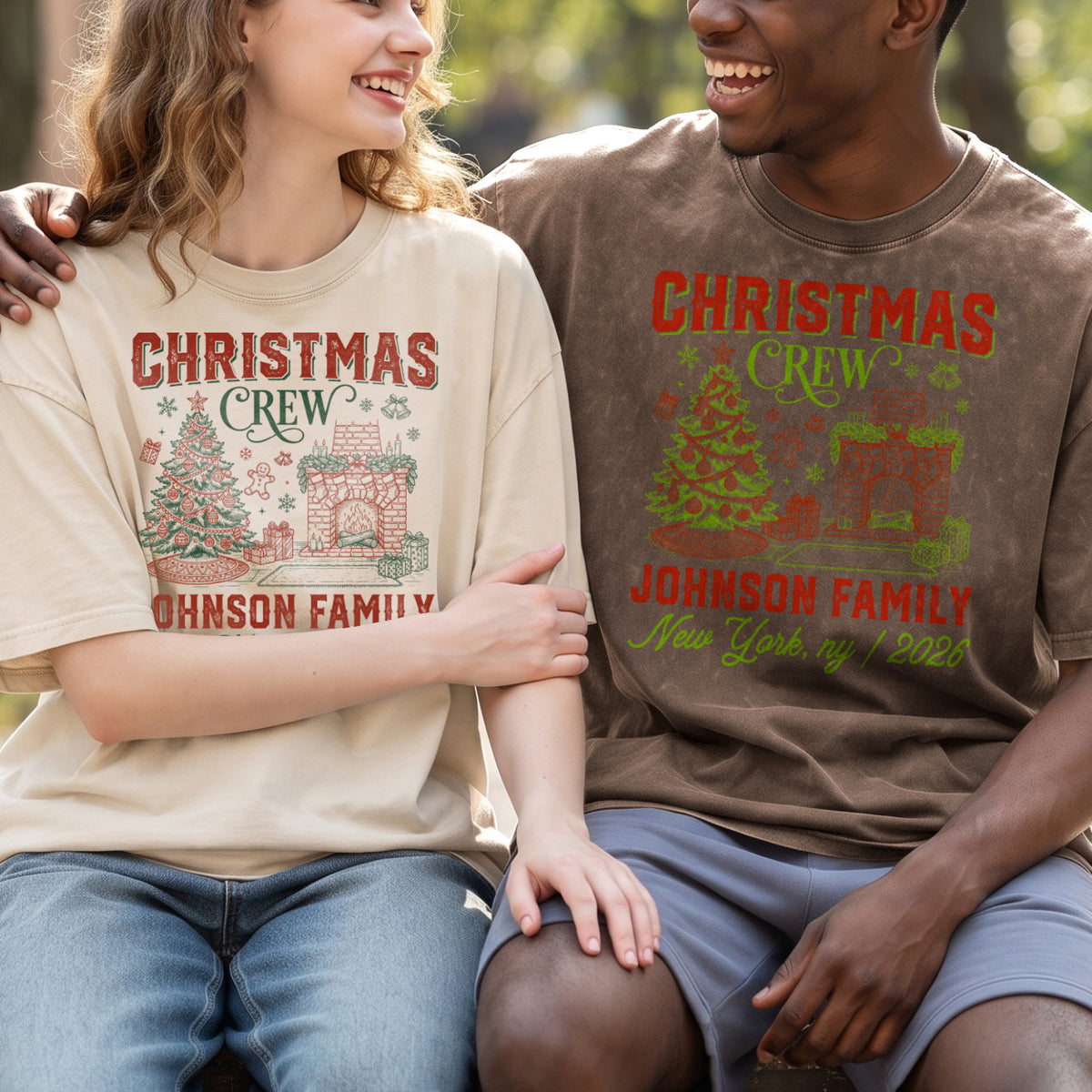 Christmas Crew Johnson Family Matching Christmas T-Shirt, Top