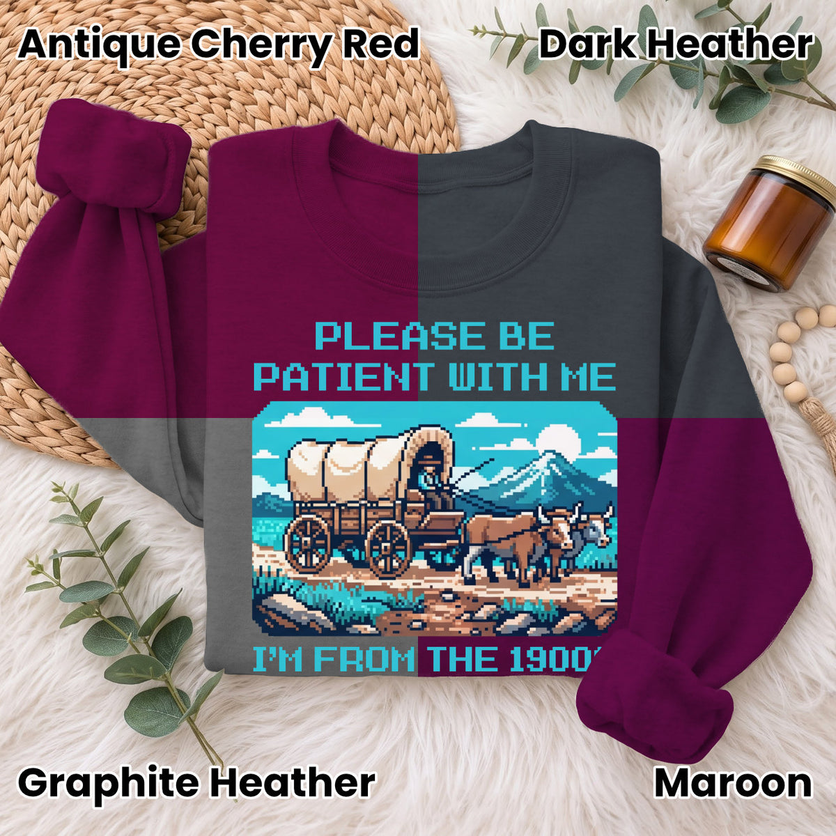 Please Be Patient With Me 1900s Sweatshirt, Pixel Vintage Shirt