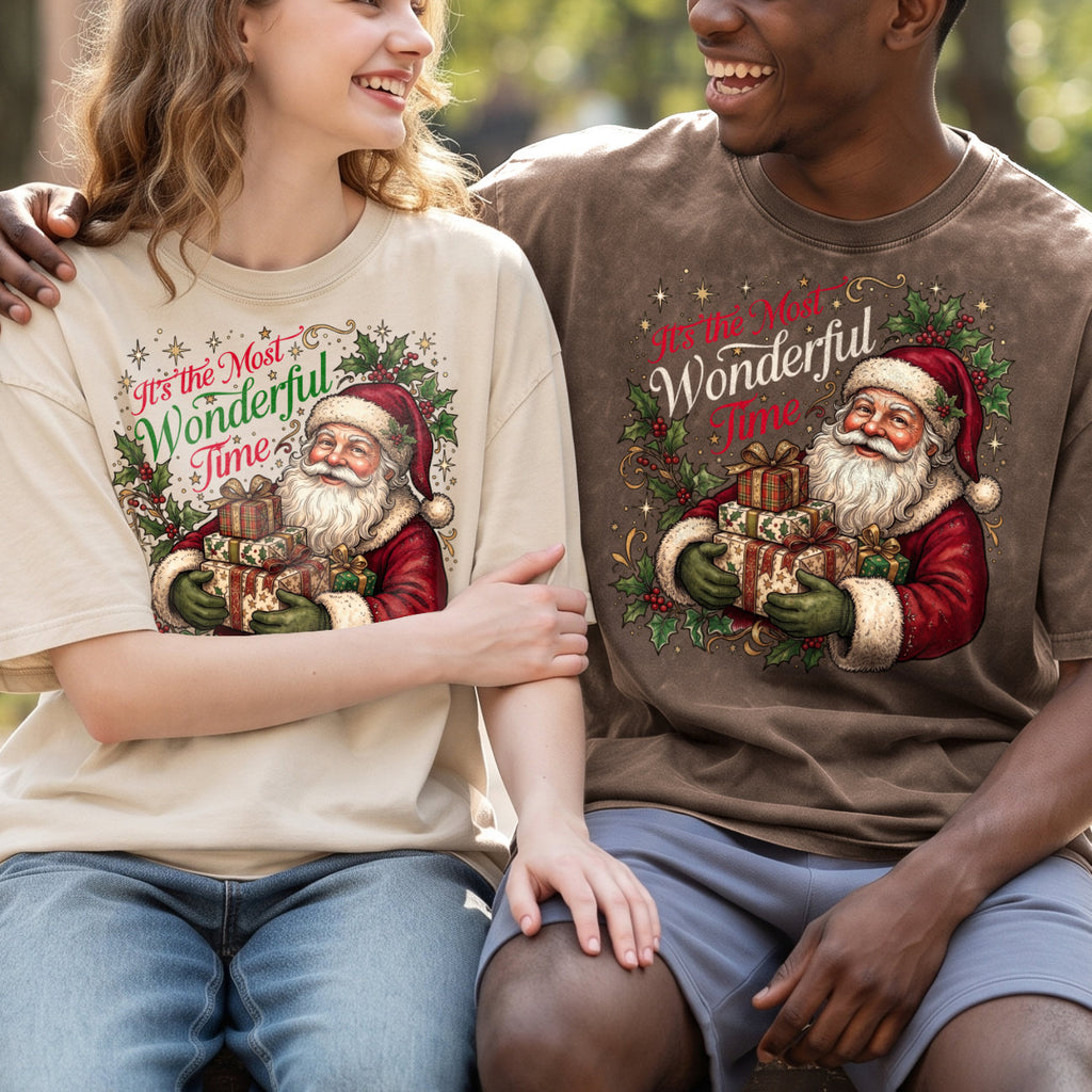 Its The Most Wonderful Time Santa Christmas T-Shirt, Holiday Top