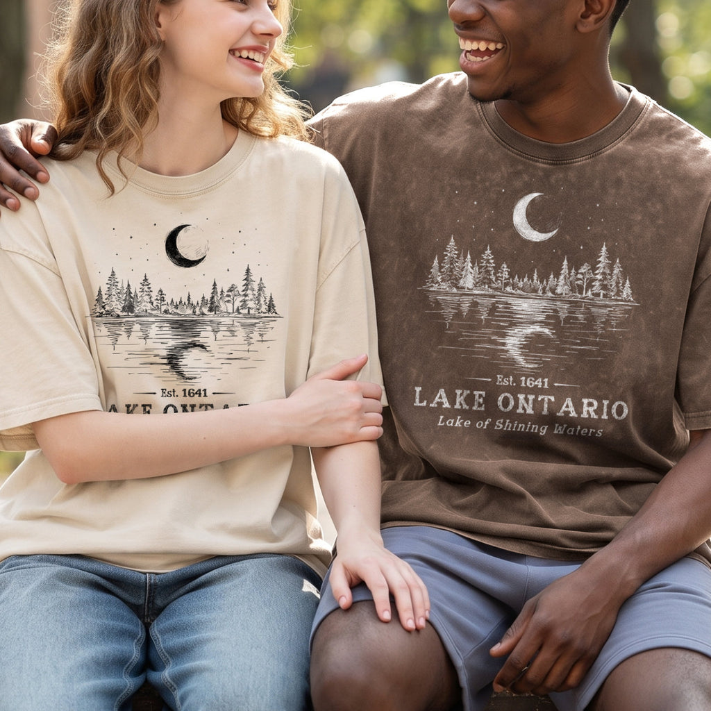 Lake Ontario Unisex Cotton T-shirt- Lake Of Shining of Waters Tee PB100926-2