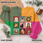 Christmas Cats Sweatshirt, Cute Kitty Holiday Sweater, Xmas Gift