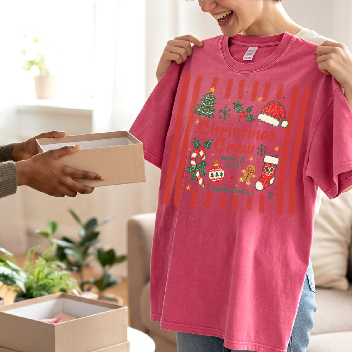 Christmas Crew Smith Family Matching Christmas T-Shirt, Top