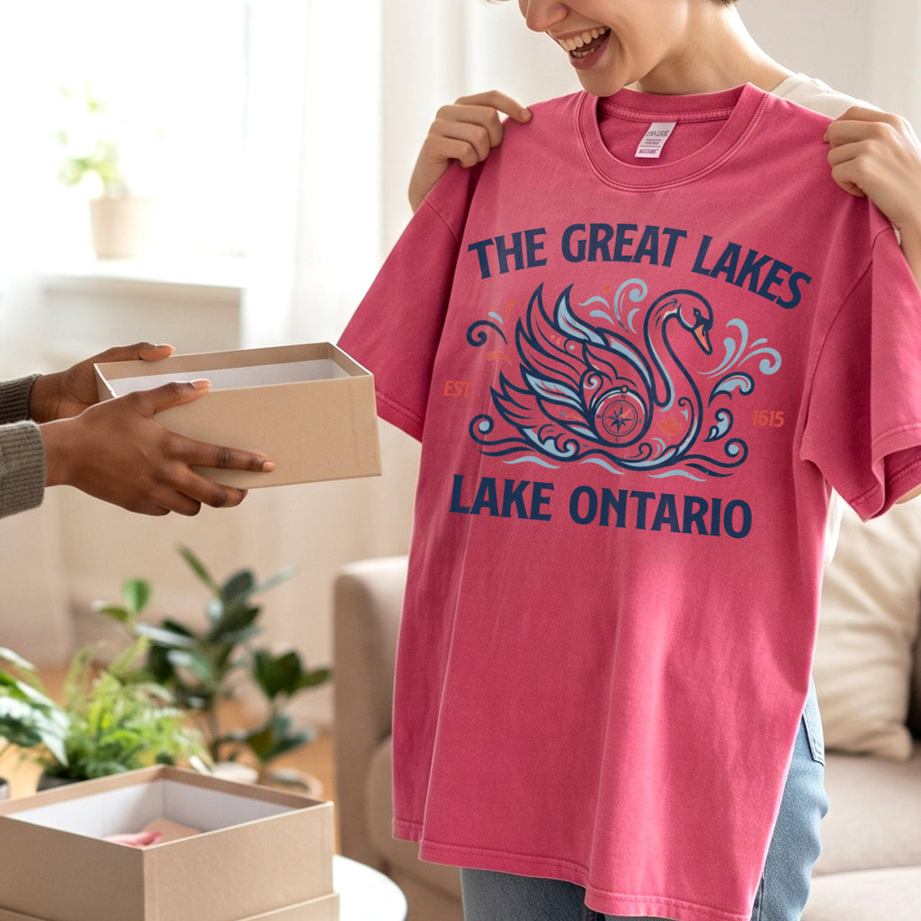 Lake Ontario Unisex Cotton T-shirt- Lake Of Shining of Waters Tee PB100926-7