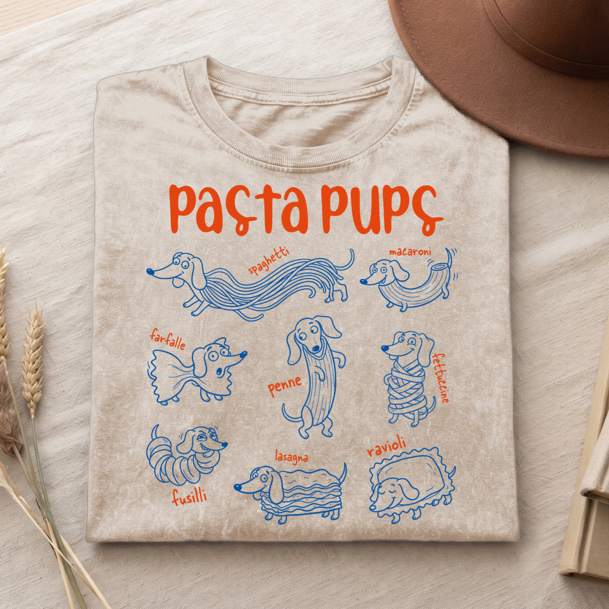 Pasta Pups Shirt – Funny Dachshund T-Shirt V2 (PB092226-2)