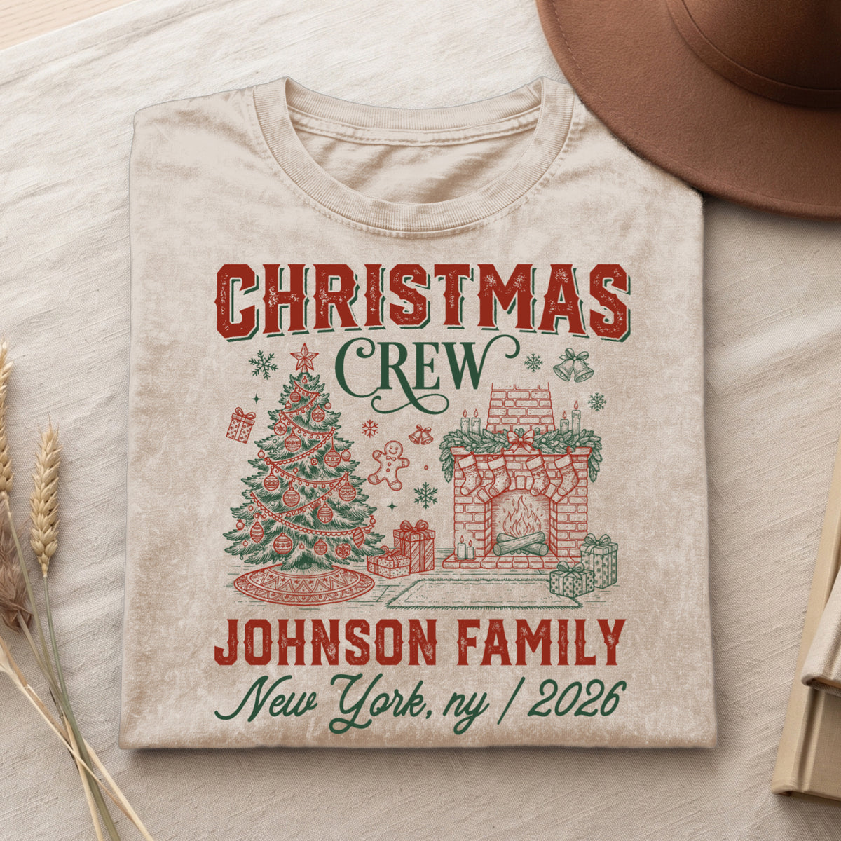 Christmas Crew Johnson Family Matching Christmas T-Shirt, Top