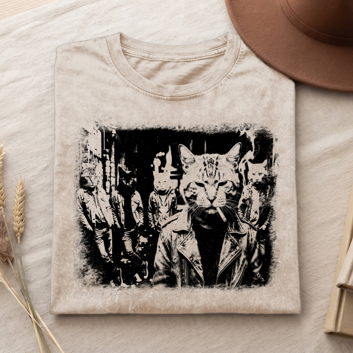 Funny Gangster Cat Shirt, Meme Cats Graphic Tee