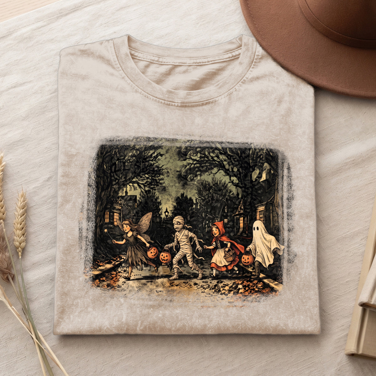 Vintage Trick or Treat Halloween Shirt (PB091826-4)