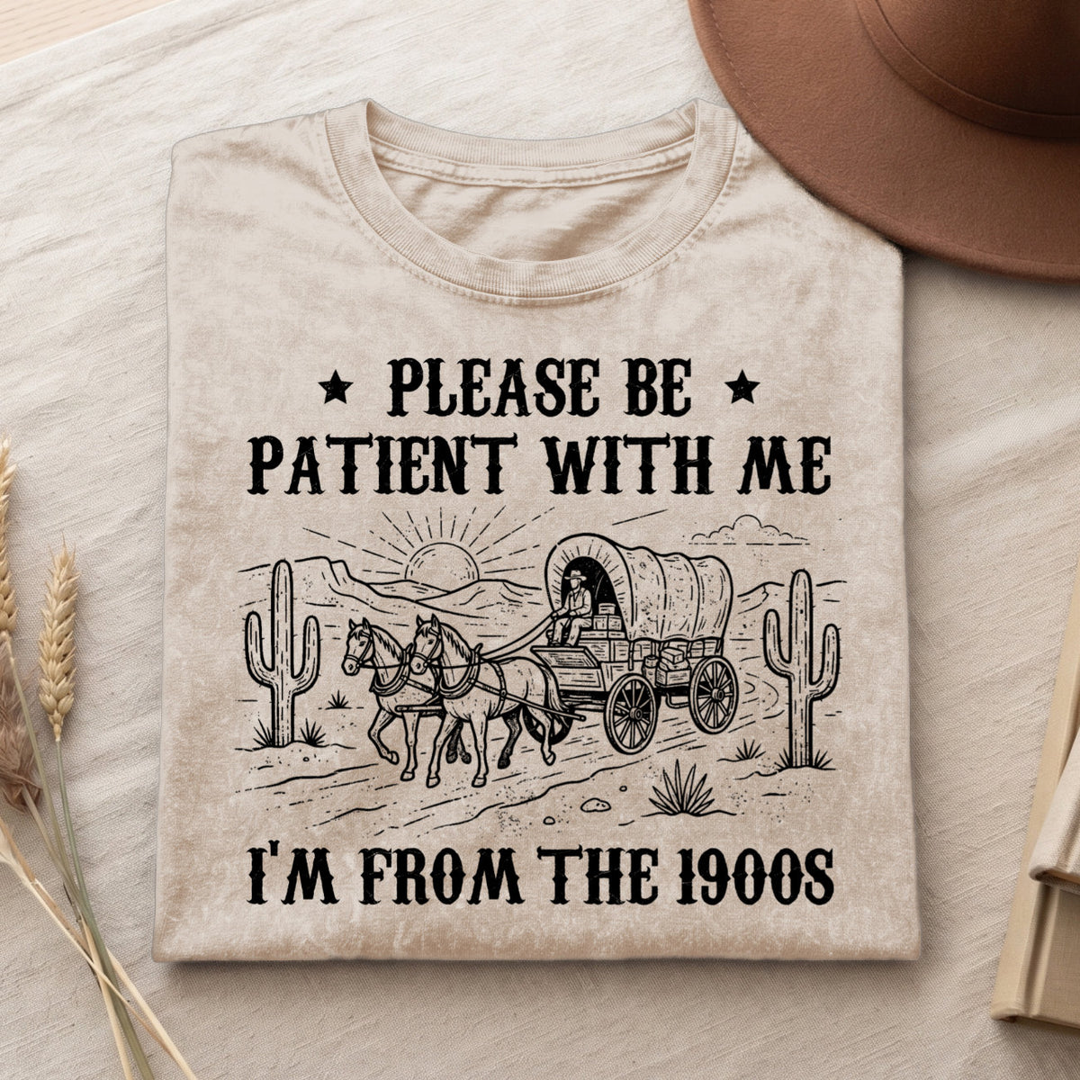 Please Be Patient With Me 1900s Cotton T-Shirt, Funny Vintage Shirt  (PB101926-4)