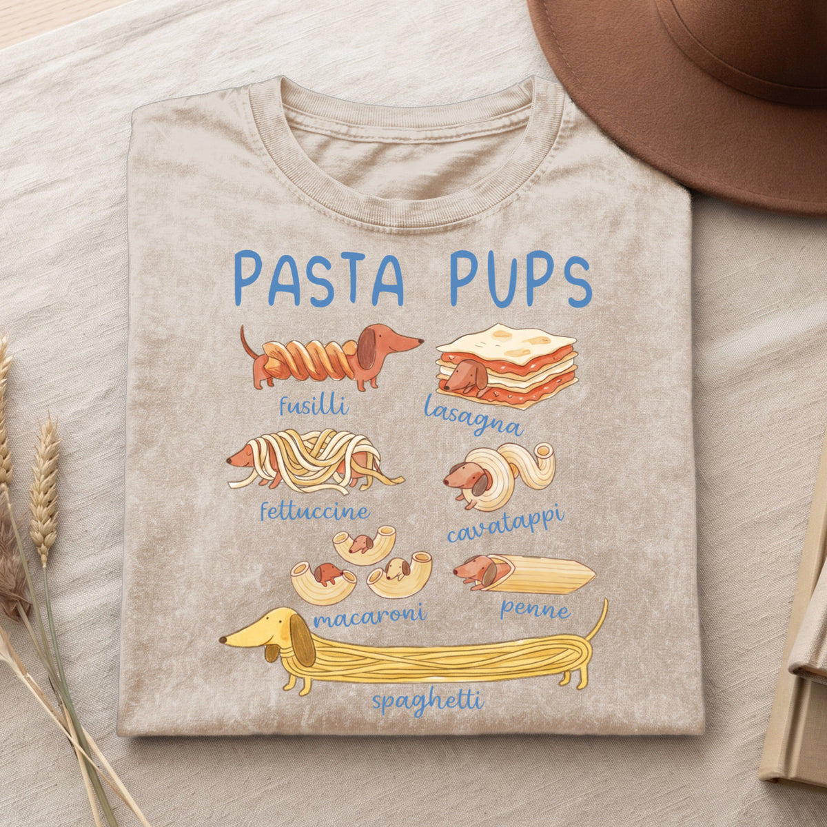 Pasta Pups Shirt – Funny Dachshund T-Shirt (PB092226-4)