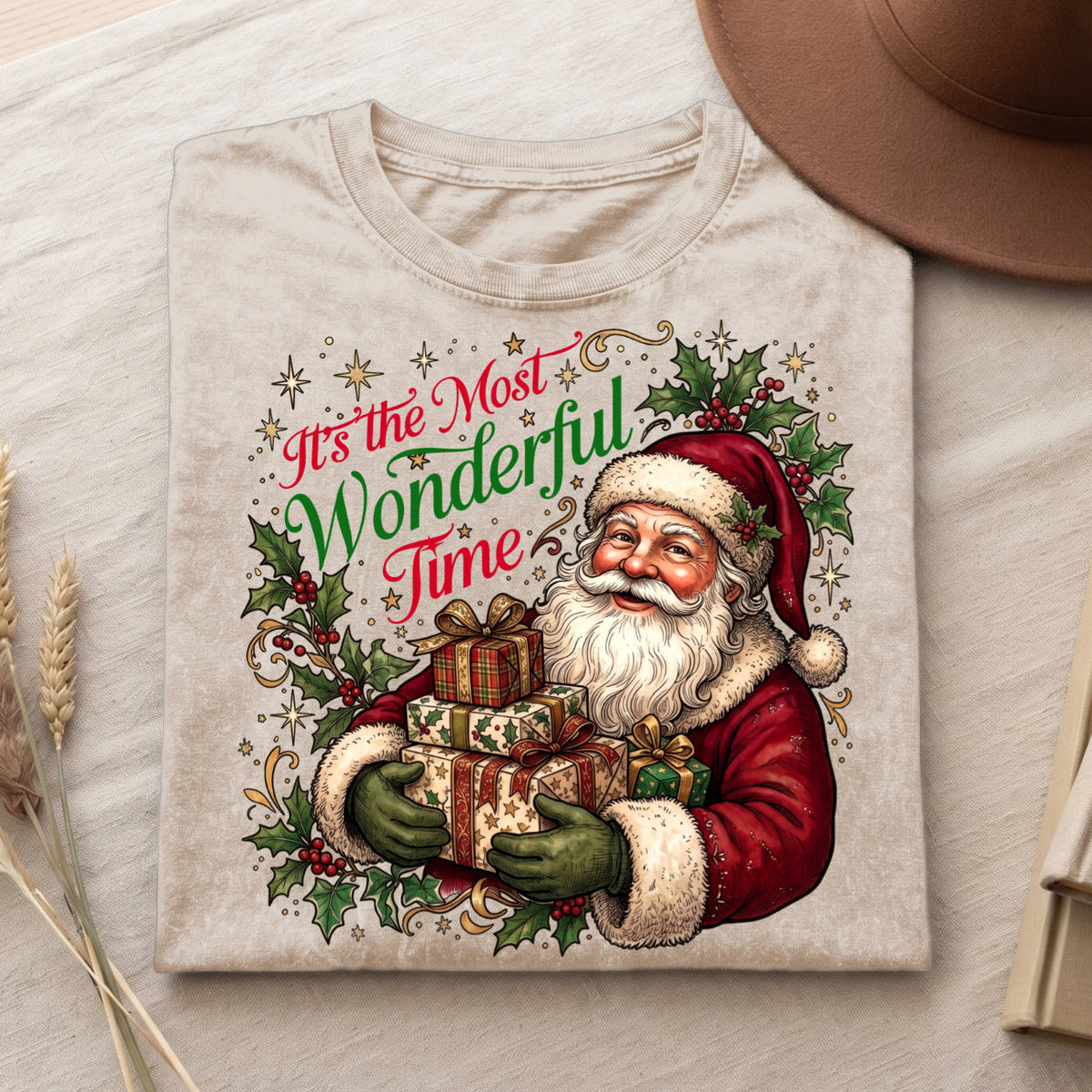 Its The Most Wonderful Time Santa Christmas T-Shirt, Holiday Top