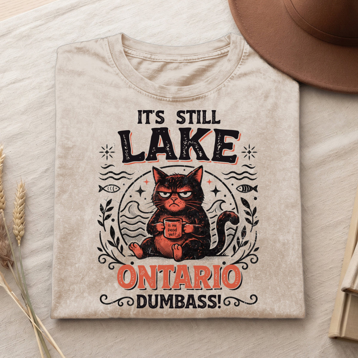 Its Still Lake On Ontario Unisex Cotton T-shirt- Lake Of Shining of Waters Tee PB100926-8