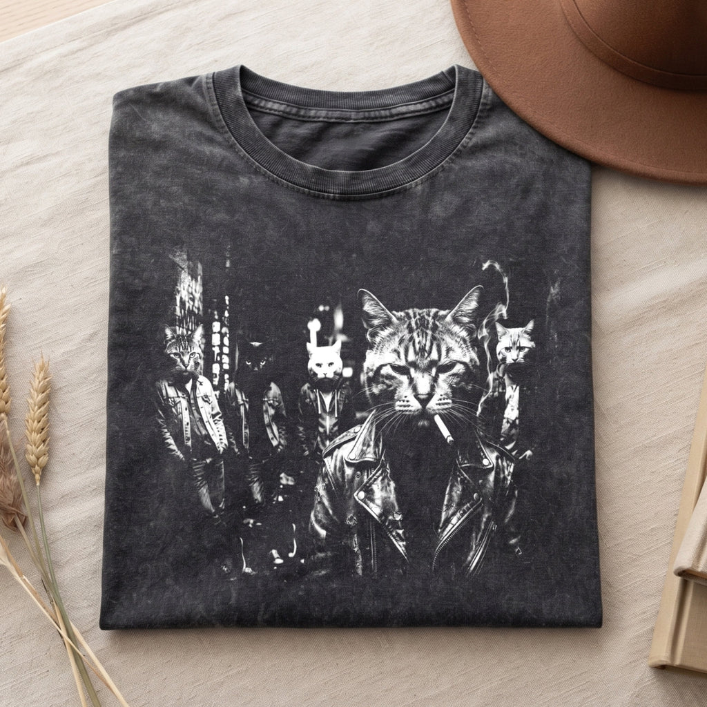 Funny Gangster Cat Shirt, Meme Cats Graphic Tee