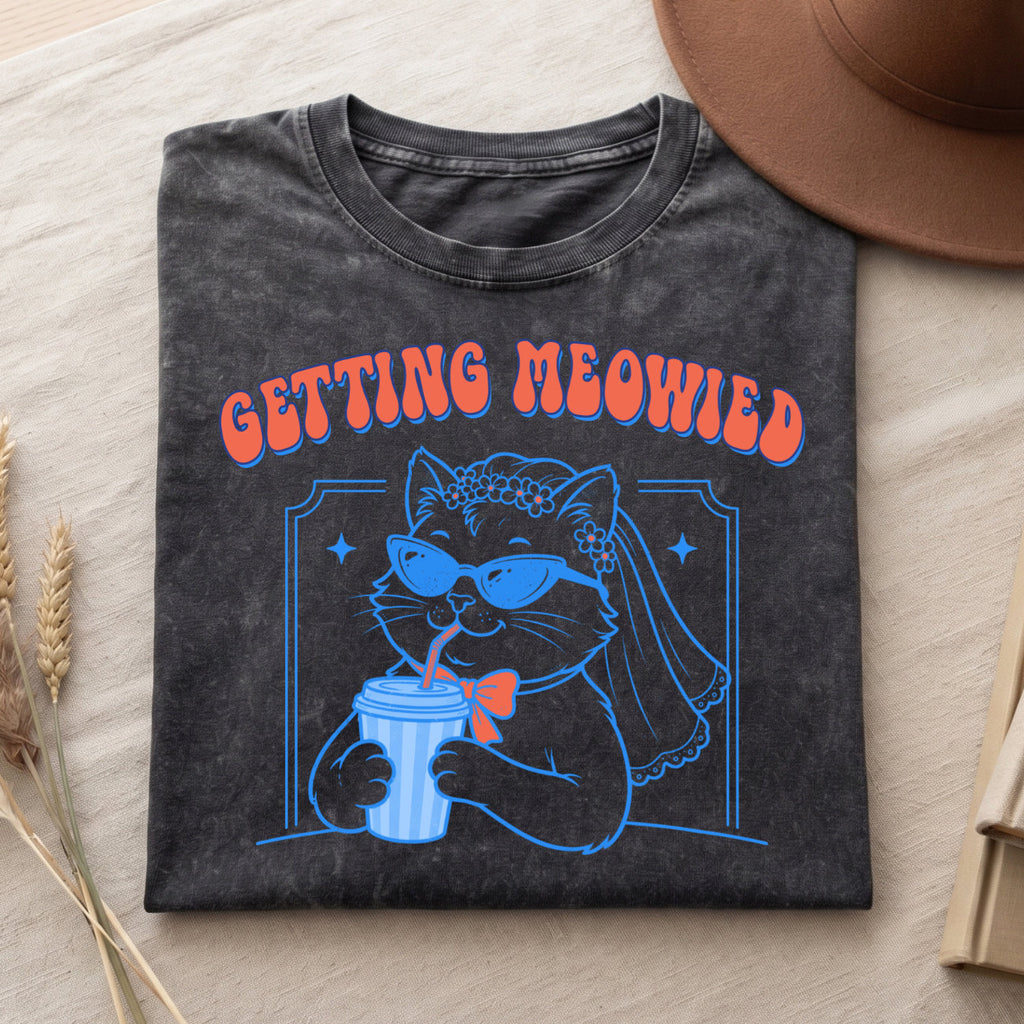 Getting Meowied Shirt, Funny Cat Bride Tee