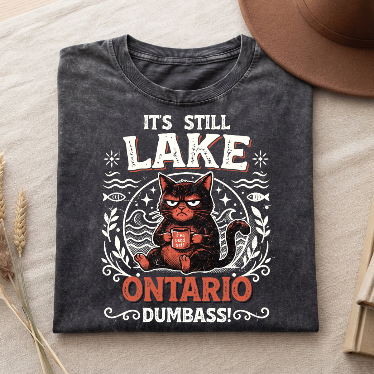 Its Still Lake On Ontario Unisex Cotton T-shirt- Lake Of Shining of Waters Tee PB100926-8