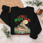 Oh What Fun Christmas Monorail Castle Sweatshirt, Holiday Top