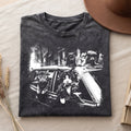 Gangster Cats in Car T-Shirt, Funny Cat Retro Graphic Shirt, Top