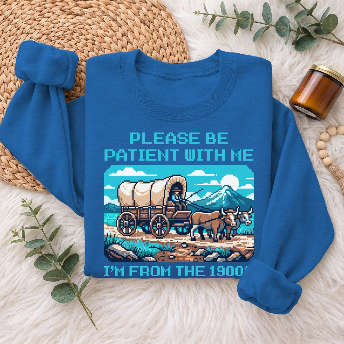 Please Be Patient With Me 1900s Sweatshirt, Pixel Vintage Shirt