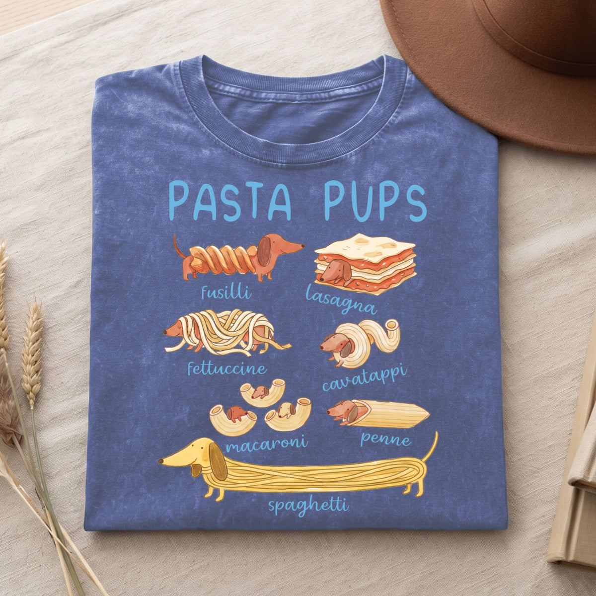 Pasta Pups Shirt – Funny Dachshund T-Shirt (PB092226-4)