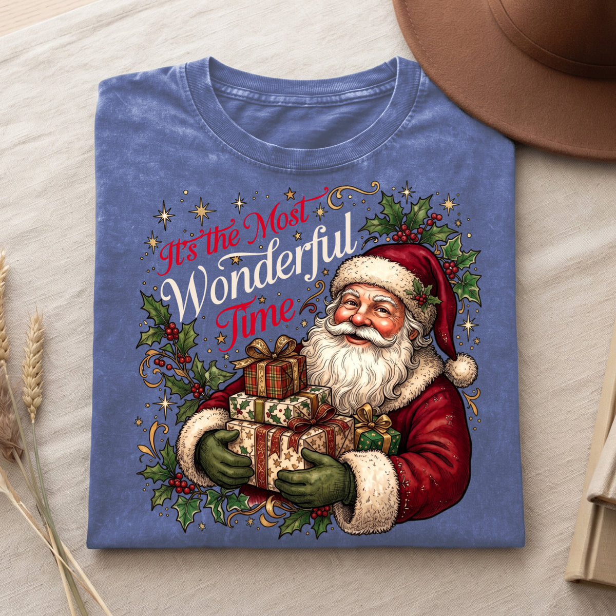 Its The Most Wonderful Time Santa Christmas T-Shirt, Holiday Top
