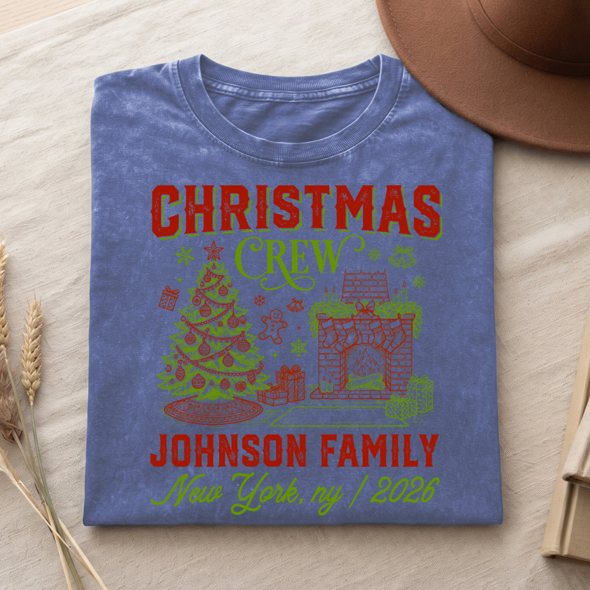 Christmas Crew Johnson Family Matching Christmas T-Shirt, Top