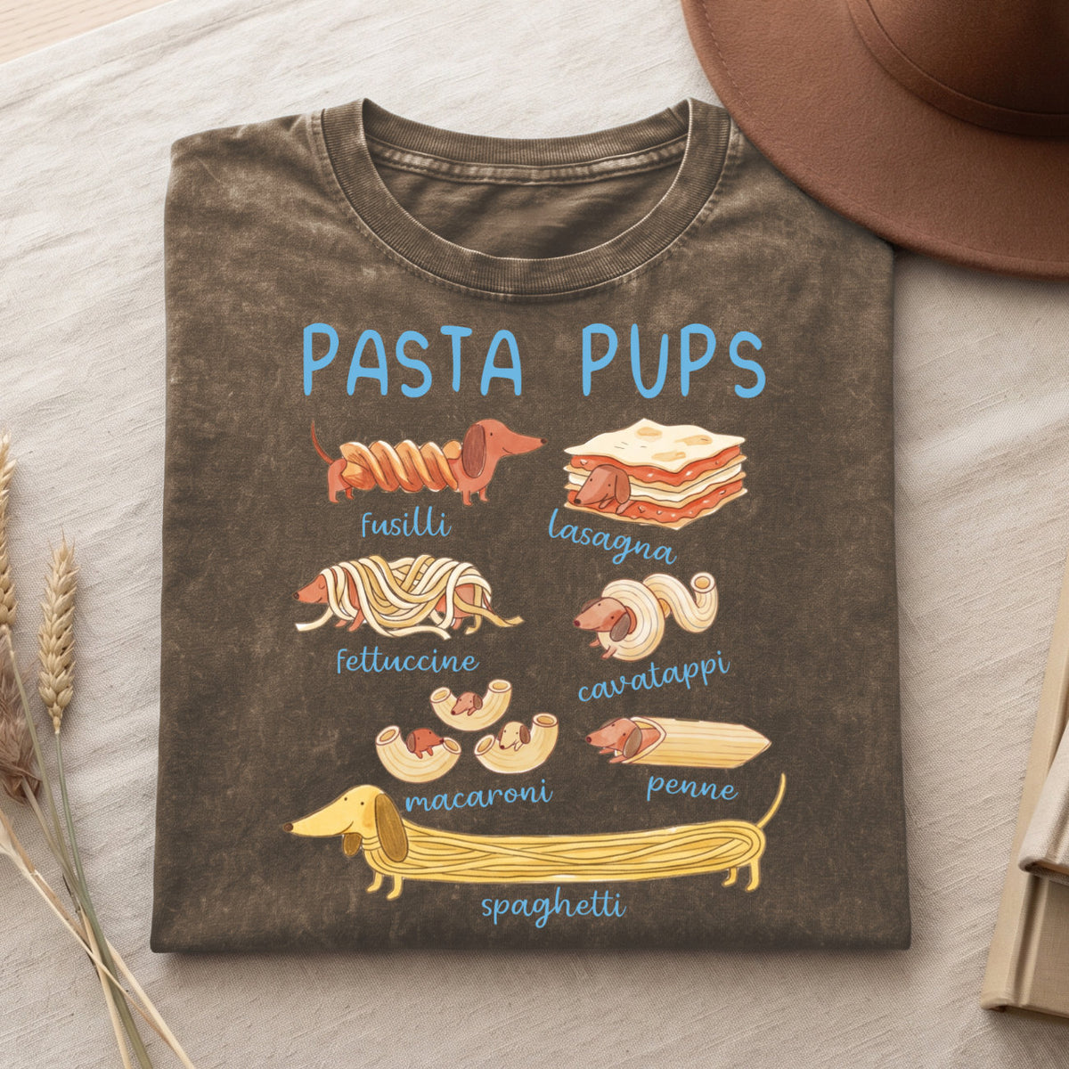 Pasta Pups Shirt – Funny Dachshund T-Shirt (PB092226-4)