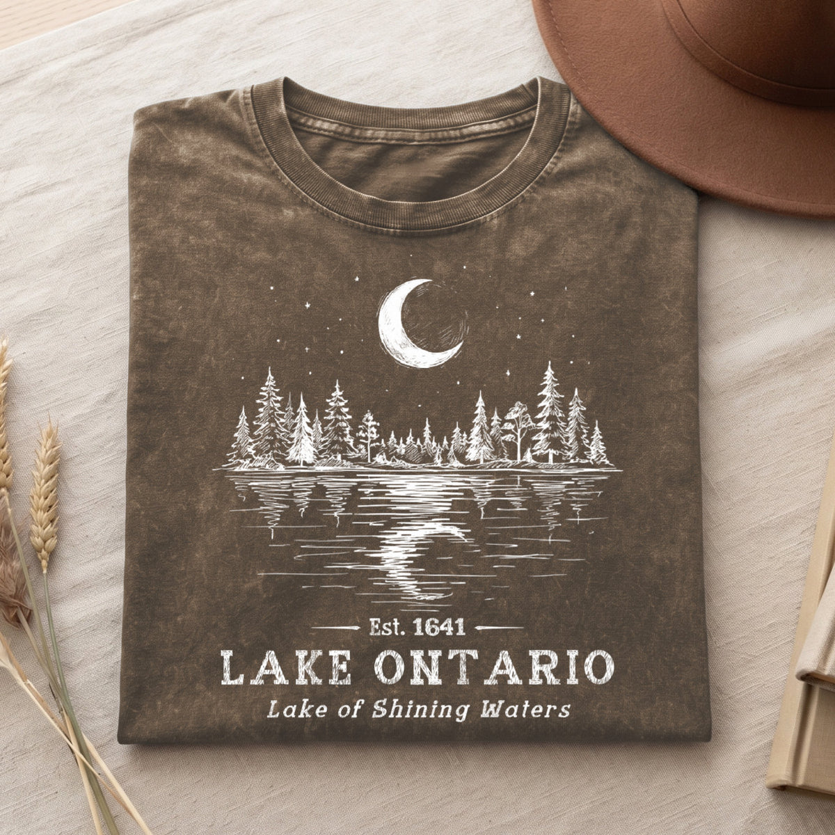 Lake Ontario Unisex Cotton T-shirt- Lake Of Shining of Waters Tee PB100926-2