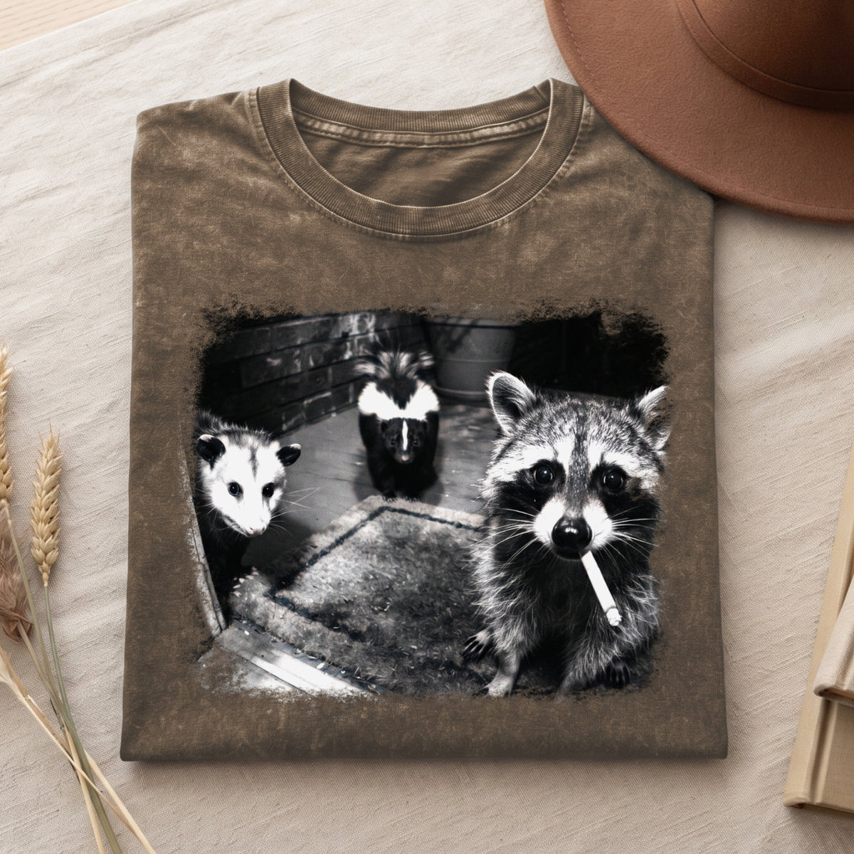 Trash Panda Night Crew Shirt, Funny Raccoon Opossum Skunk Tee