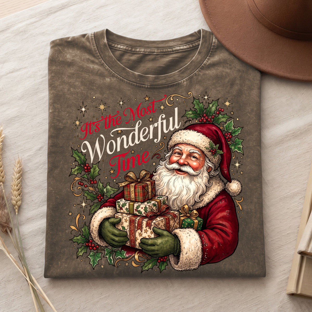 Its The Most Wonderful Time Santa Christmas T-Shirt, Holiday Top