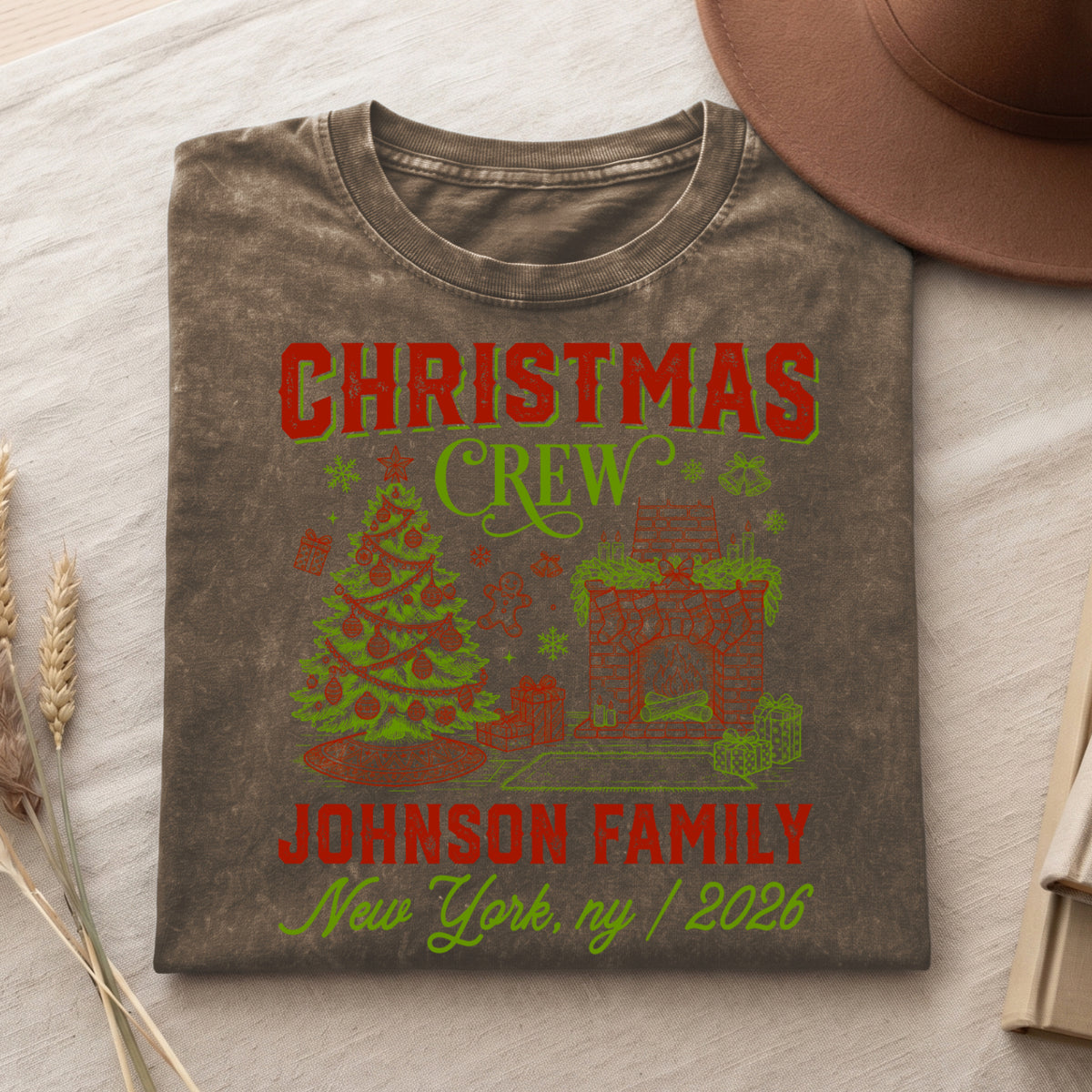 Christmas Crew Johnson Family Matching Christmas T-Shirt, Top