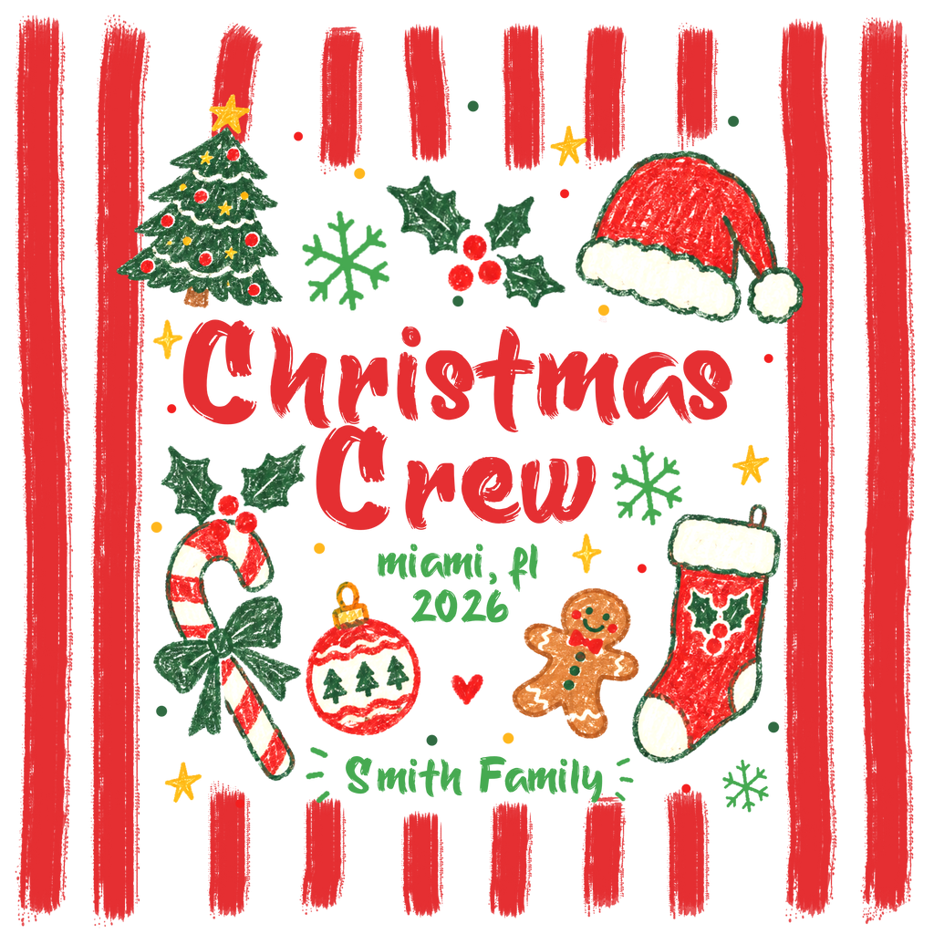 Christmas Crew Smith Family Matching Christmas T-Shirt, Top