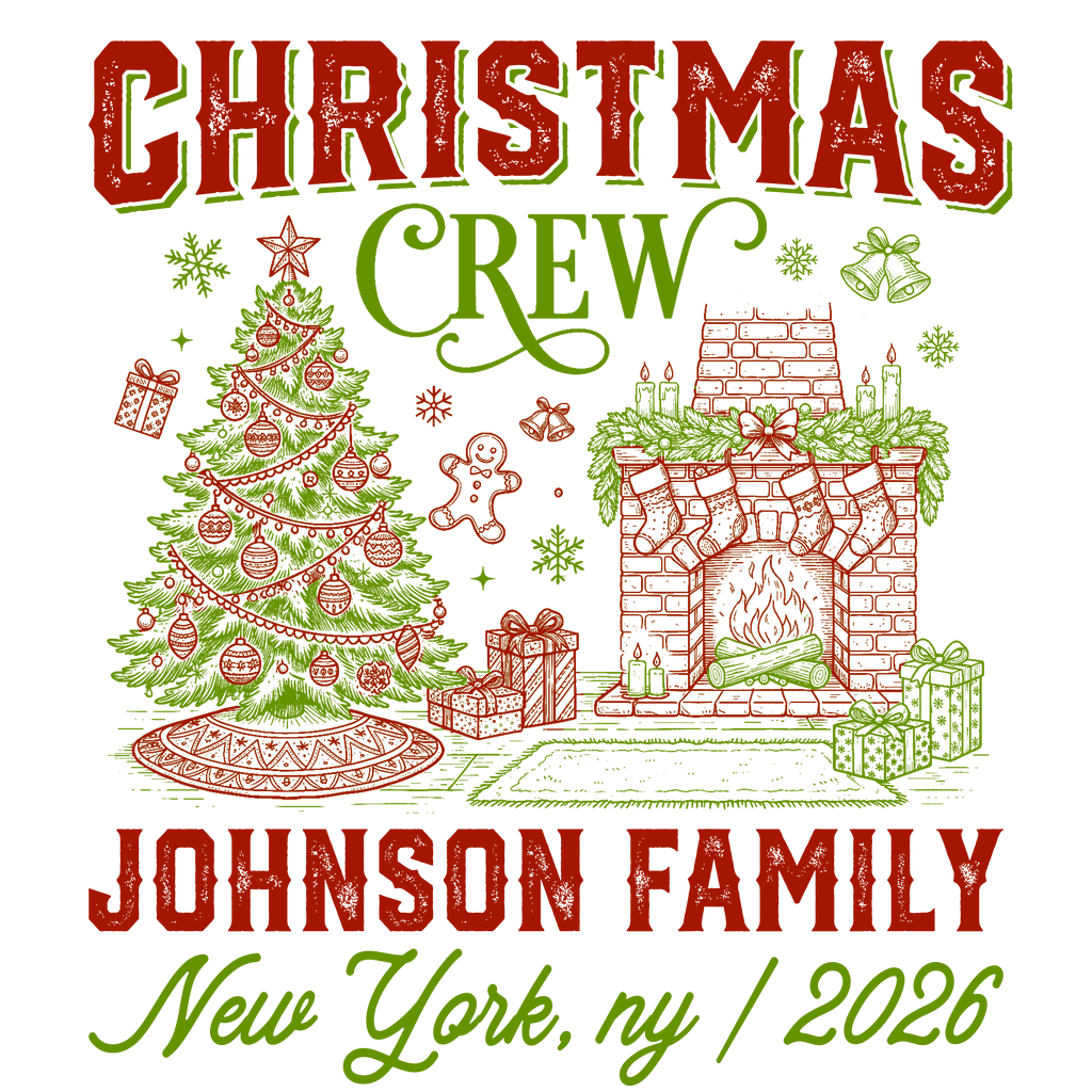 Christmas Crew Johnson Family Matching Christmas T-Shirt, Top