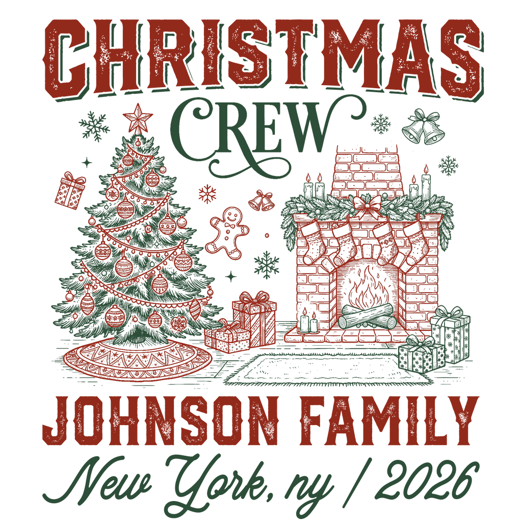 Christmas Crew Johnson Family Matching Christmas T-Shirt, Top