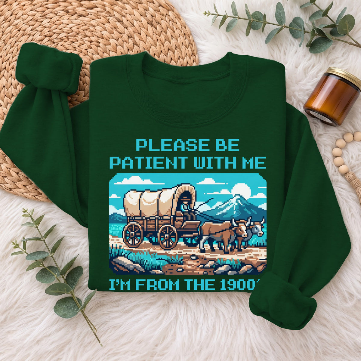 Please Be Patient With Me 1900s Sweatshirt, Pixel Vintage Shirt