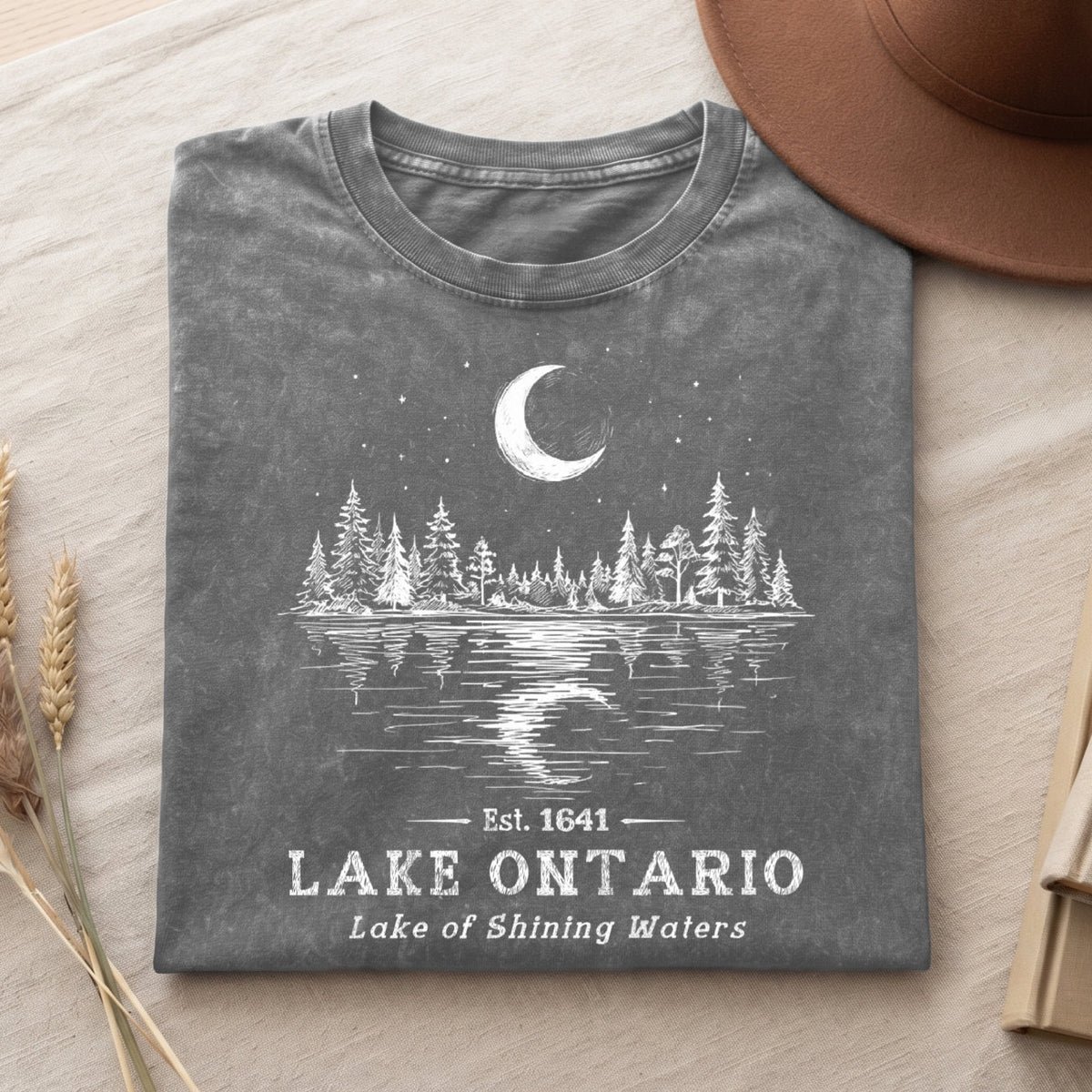Lake Ontario Unisex Cotton T-shirt- Lake Of Shining of Waters Tee PB100926-2