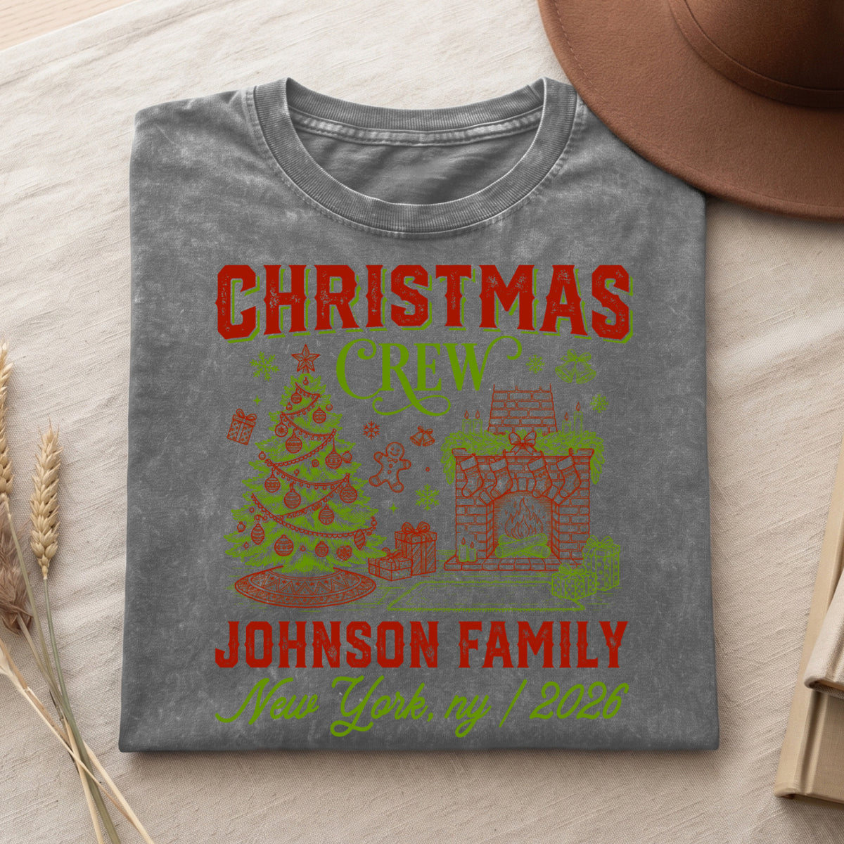 Christmas Crew Johnson Family Matching Christmas T-Shirt, Top